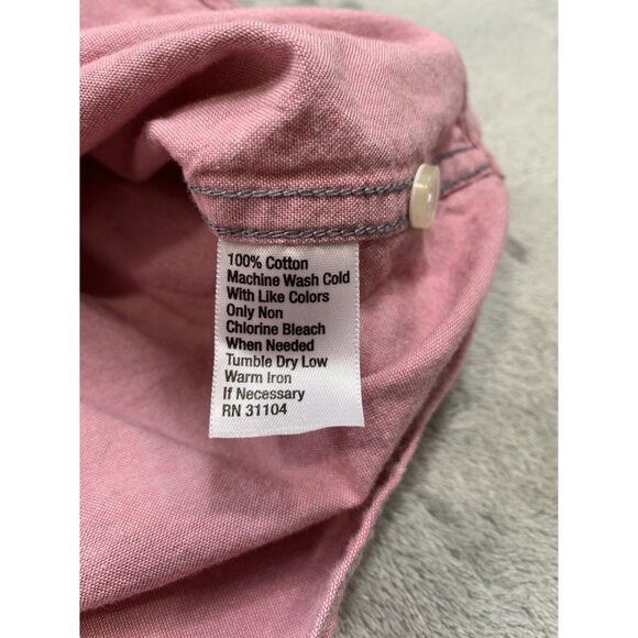 Red Camel Men's XXL Pink Leaf Print Tropical Floral Button-Down Polo Shirt - Picture 6 of 7